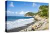 Volcanic sand beach, Montserrat, British Overseas Territory, West Indies, Caribbean, Central Americ-Michael Runkel-Stretched Canvas