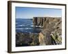 Volcano cross section, Eshaness peninsula, Shetland islands, Scotland.-Martin Zwick-Framed Photographic Print