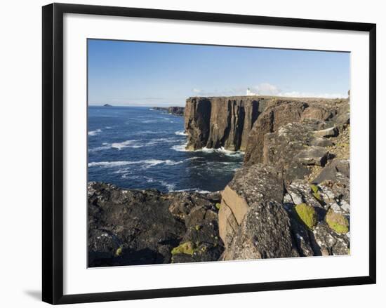 Volcano cross section, Eshaness peninsula, Shetland islands, Scotland.-Martin Zwick-Framed Photographic Print