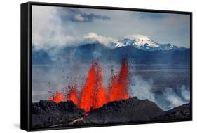 Volcano Eruption at the Holuhraun Fissure Near Bardarbunga Volcano, Iceland-null-Framed Stretched Canvas