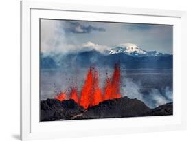 Volcano Eruption at the Holuhraun Fissure Near Bardarbunga Volcano, Iceland-null-Framed Photographic Print