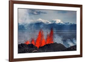 Volcano Eruption at the Holuhraun Fissure Near Bardarbunga Volcano, Iceland-null-Framed Photographic Print