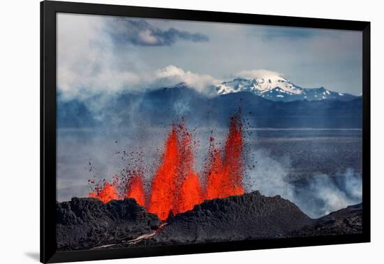 Volcano Eruption at the Holuhraun Fissure Near Bardarbunga Volcano, Iceland-null-Framed Photographic Print