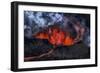 Volcano Eruption at the Holuhraun Fissure near Bardarbunga Volcano, Iceland-Arctic-Images-Framed Photographic Print