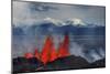 Volcano Eruption at the Holuhraun Fissure near Bardarbunga Volcano, Iceland-Arctic-Images-Mounted Photographic Print