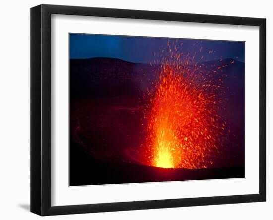 Volcano Eruptions at the Volcano Yasur, Island of Tanna, Vanuatu, South Pacific, Pacific-Michael Runkel-Framed Photographic Print