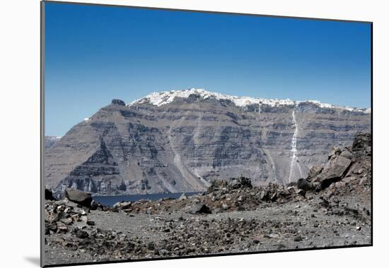 Volcano Fira Santorini Greece-null-Mounted Poster