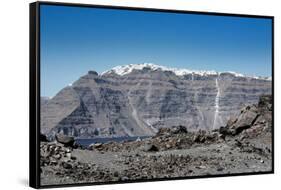 Volcano Fira Santorini Greece-null-Framed Stretched Canvas