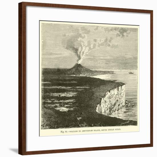 Volcano in Amsterdam Island, South Indian Ocean-null-Framed Giclee Print