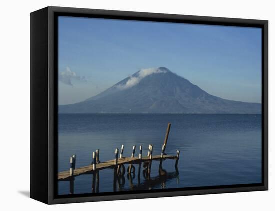 Volcano, Lake Atitlan, Atitlan, Guatemala, Central America-Rennie Christopher-Framed Stretched Canvas