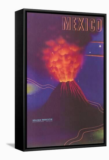 Volcano, Mexican Travel Poster-null-Framed Stretched Canvas