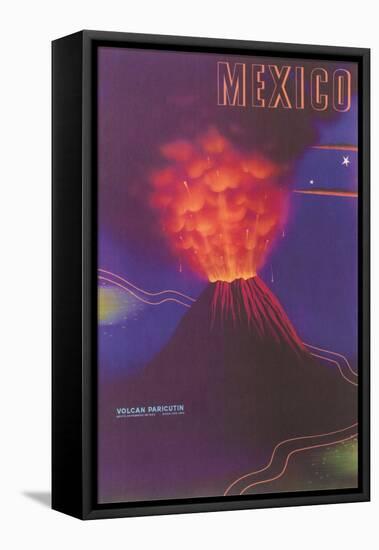 Volcano, Mexican Travel Poster-null-Framed Stretched Canvas
