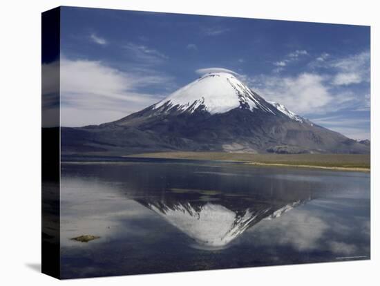 Volcano of Parinacola, Parque Nacional De Lauca, Chile-Anthony Waltham-Stretched Canvas