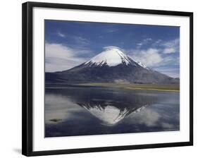 Volcano of Parinacola, Parque Nacional De Lauca, Chile-Anthony Waltham-Framed Photographic Print