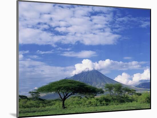 Volcano Ol Doinyo Lengai, the Masai's Holy Mountain, Tanzania, East Africa, Africa-Groenendijk Peter-Mounted Photographic Print