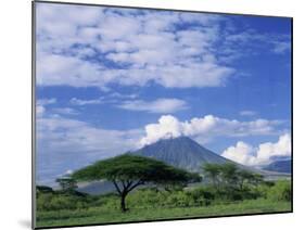 Volcano Ol Doinyo Lengai, the Masai's Holy Mountain, Tanzania, East Africa, Africa-Groenendijk Peter-Mounted Photographic Print