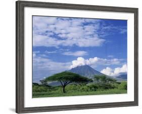 Volcano Ol Doinyo Lengai, the Masai's Holy Mountain, Tanzania, East Africa, Africa-Groenendijk Peter-Framed Photographic Print