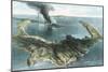 Volcano on the Island of Thera (Santorin) in Eruption, 1866-null-Mounted Premium Giclee Print