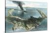 Volcano on the Island of Thera (Santorin) in Eruption, 1866-null-Stretched Canvas