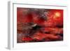 Volcano Planet Red-RUNA-Framed Giclee Print