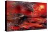 Volcano Planet Red-RUNA-Stretched Canvas