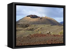 Volcano, Timanfaya National Park, Lanzarote, Canary Islands, Spain, Europe-null-Framed Stretched Canvas