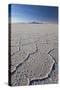 Volcano Tunupa on the Horizon of the Salar De Uyuni-Roberto Moiola-Stretched Canvas