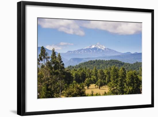 Volcano Villarrica and the Beautiful Landscape, Southern Chile, South America-Michael Runkel-Framed Photographic Print