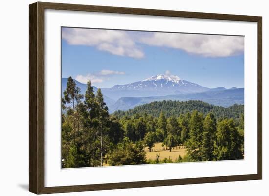 Volcano Villarrica and the Beautiful Landscape, Southern Chile, South America-Michael Runkel-Framed Photographic Print