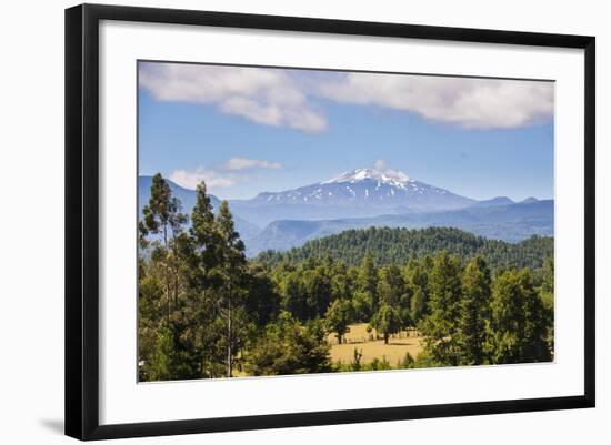 Volcano Villarrica and the Beautiful Landscape, Southern Chile, South America-Michael Runkel-Framed Photographic Print