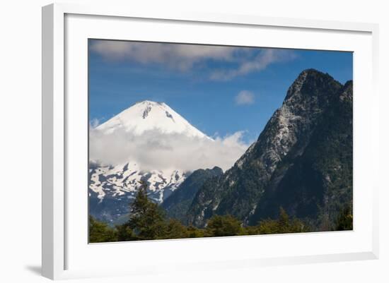 Volcano Villarrica and the Beautiful Landscape, Southern Chile, South America-Michael Runkel-Framed Photographic Print