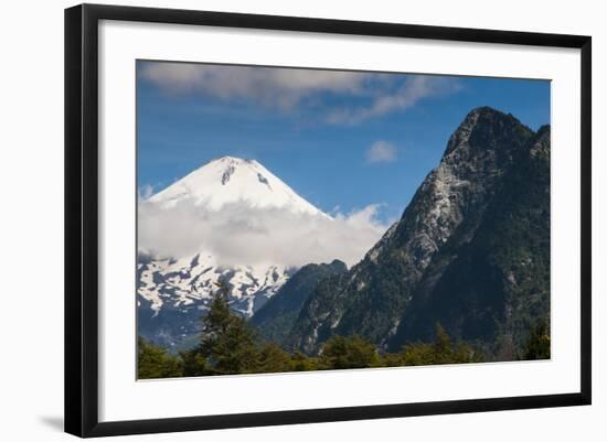 Volcano Villarrica and the Beautiful Landscape, Southern Chile, South America-Michael Runkel-Framed Photographic Print