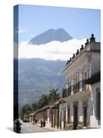 Volcano, Vulcan Agu and Colonial Architecture, Antigua, Guatemala, Central America-Wendy Connett-Stretched Canvas