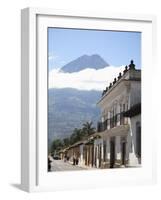 Volcano, Vulcan Agu and Colonial Architecture, Antigua, Guatemala, Central America-Wendy Connett-Framed Photographic Print