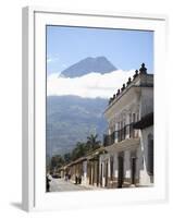 Volcano, Vulcan Agu and Colonial Architecture, Antigua, Guatemala, Central America-Wendy Connett-Framed Photographic Print