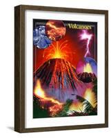 Volcano-Encyclopaedia Britannica-Framed Art Print