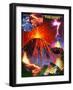 Volcano-Encyclopaedia Britannica-Framed Art Print