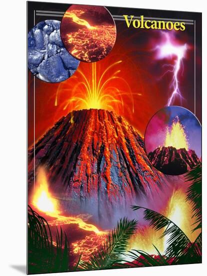 Volcano-Encyclopaedia Britannica-Mounted Art Print