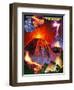 Volcano-Encyclopaedia Britannica-Framed Art Print