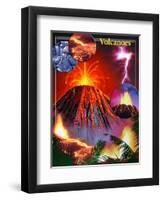 Volcano-Encyclopaedia Britannica-Framed Art Print