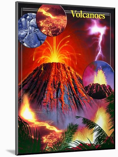 Volcano-Encyclopaedia Britannica-Mounted Art Print