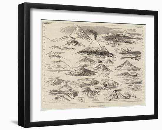 Volcanoes of the World-null-Framed Giclee Print