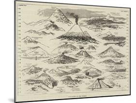 Volcanoes of the World-null-Mounted Giclee Print