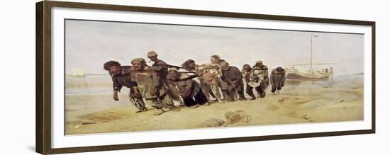 Volga Bargemen-Ilya Efimovich Repin-Framed Giclee Print