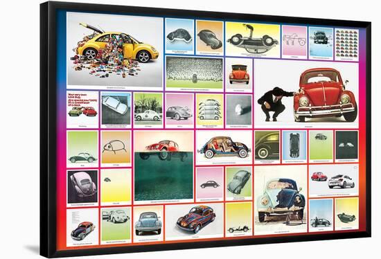 Volkswagen- Beetle Vehicle With Character-null-Framed Poster