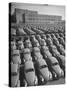 Volkswagen Factory Rolls an Average of 150 Efficient 4 Cylinder Sedans Into Storage Yards Every Day-Walter Sanders-Stretched Canvas