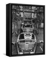 Volkswagen Plant Assembly Line-James Whitmore-Framed Stretched Canvas