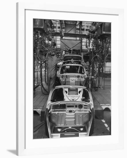 Volkswagen Plant Assembly Line-James Whitmore-Framed Photographic Print