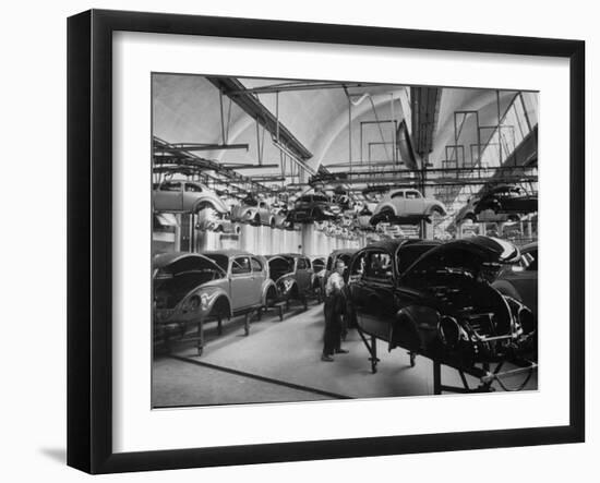 Volkswagen Plant Assembly Line-James Whitmore-Framed Photographic Print