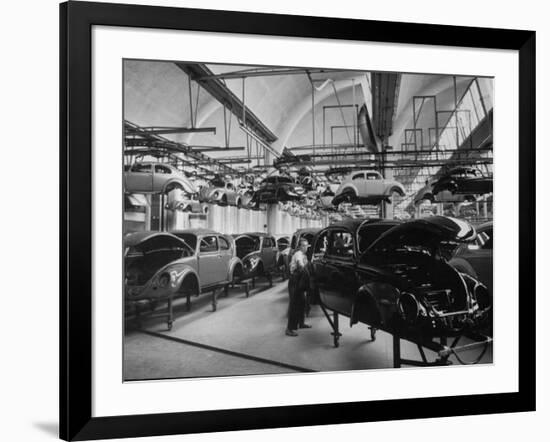 Volkswagen Plant Assembly Line-James Whitmore-Framed Photographic Print